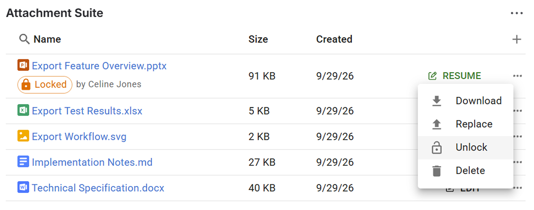 GoEdit Attachment Suite in a Jira issue